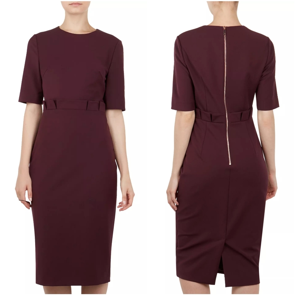 Ted Baker Maggidd Pleated Waist Sheath Dress